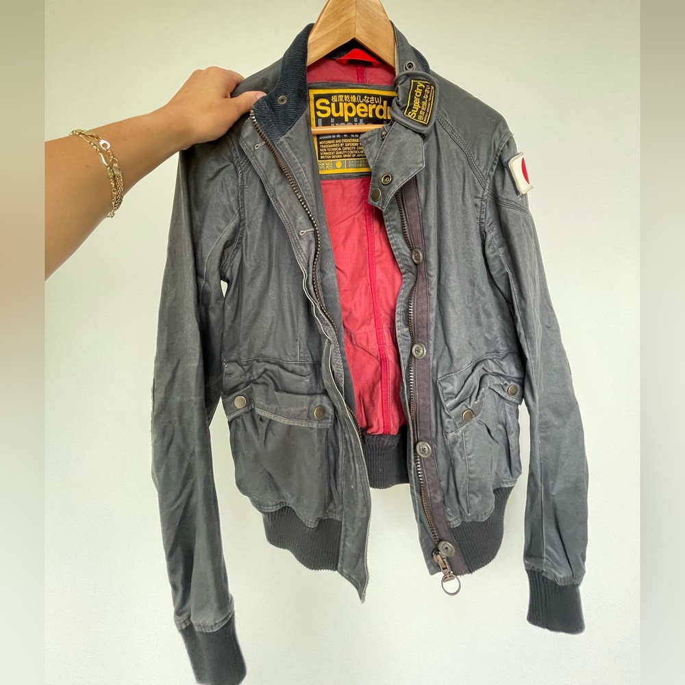 SuperDry utility jacket, dark grey, size medium